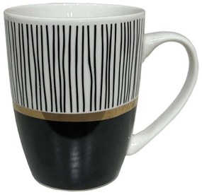 Κούπα City 028838 8x8x11cm White-Black Πορσελάνη
