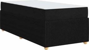 vidaXL Σκελετός Κρεβατιού με στρώμα Μαύρο 100 x 200 cm ύφασμα