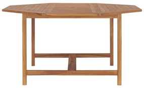 vidaXL Τραπέζι Κήπου 150 x 150 x 75 εκ. από Μασίφ Ξύλο Teak