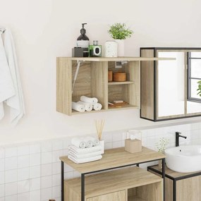 vidaXL Ντουλάπι τοίχου μπάνιου Sonoma Oak 60x25x40 cm Ξύλινη κατασκευή