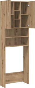 vidaXL Ντουλάπι Πλυντηρίου τεχνίτης Δρυς 64 x 25,5 x 190 εκ.