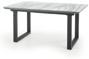 MARLEY extension table, color: top - white marble / grey, legs - black DIOMMI V-CH-MARLEY-ST