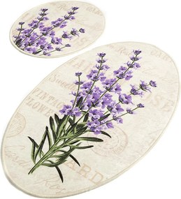 Bathmat Set (2 Pieces) Lavender Djt Multicolor