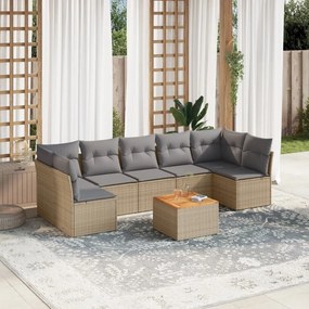 vidaXL Patio Sofa Set 10-θέσια Μικτό μπεζ και γκρι