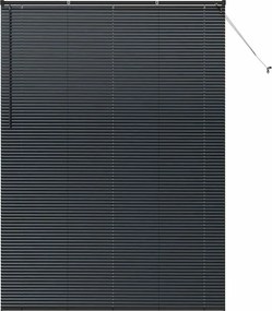 vidaXL Βενετσιάνικες Ρόδες Μαύρο 220 x 155 εκ Αλουμίνιο