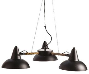 Φωτιστικό Οροφής Τρίφωτο Aca Solon KS2025P3BK Black/Wood