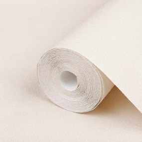 vidaXL 3D Στερεή Ταπετσαρία Ριγέ Κρεμ 10 x 0,53 μ Μη Υφασμένο Ύφασμα