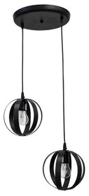 Φωτιστικό Οροφής Κρεμαστό Lama/2L Pendel 34-0061 Black Metal, Plastic