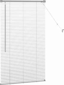 vidaXL Βενετσιάνικες Ρόδες Ασημί 130 x 70 εκ Αλουμίνιο