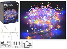 Deco 720 Φωτάκια MicroLED - 7.2 Μέτρα + 5 Μέτρα σύνδεσης , Πυκνή Διάταξη, Ασημί συρμάτινο καλώδιο - Πολύχρωμο