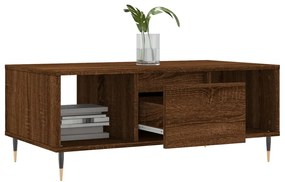 vidaXL Τραπεζάκι Σαλονιού Καφέ Δρυς 90x50x36,5 εκ. Επεξεργασμ. Ξύλο