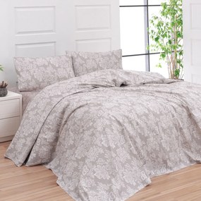 Φανελένια Σεντόνια Μονά (Σετ) Viopros Flannel 2542 Γκρι ΧΩΡΙΣ ΛΑΣΤΙΧΟ  165x265
