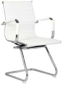 Πολυθρόνα Επισκέπτη BF3300V PU Λευκό 55x60x91cm (Σετ 2 ΤΕΜ)