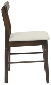 vidaXL Καρέκλα τραπεζαρίας 2 pcs Σκούρο Καφέ, Λευκό