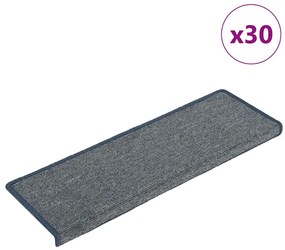 vidaXL Πατάκια Σκάλας 30 τεμ. Μωβ και Μπλε 65 x 21 x 4 εκ.