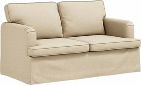 vidaXL Καναπές 120cm 2 pcs Κρεμ Μέταλλο