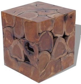 vidaXL Σκαμπό από Μασίφ Ξύλο Teak
