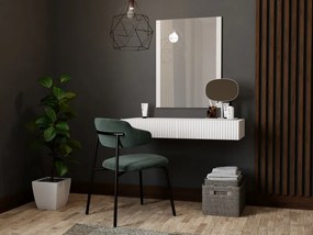 PAFOS vanity table ( hanging ) and mirror white/white DIOMMI CAMA-PAFOS-TOALETKA-BI/BI