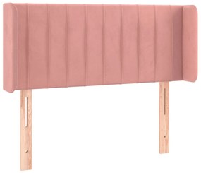 Κεφαλάρι με Πτερύγια Ροζ 93x16x78/88 εκ. Βελούδινο 3119047