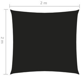Πανί Σκίασης Τετράγωνο Μαύρο 2 x 2 μ. από Ύφασμα Oxford - Μαύρο