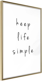 Αφίσα - Simple Life - 30x45 - Χρυσό - Χωρίς πασπαρτού