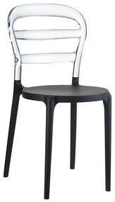 BIBI BLACK/CLEAR TRANSP.ΚΑΡΕΚΛΑ - (42X50X85εκ.), Χρώμα: BLACK/CLEAR - SIESTA