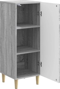 vidaXL Πλαϊνό γραφείο Γκρι Sonoma 33 x 34,5 x 90 εκ Επεξεργασμένο Ξύλο