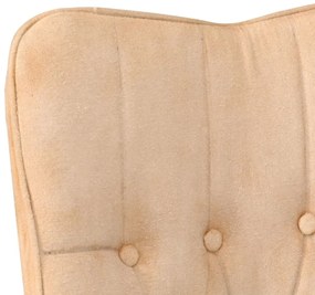 vidaXL Πολυθρόνα Κρεμ από Καραβόπανο