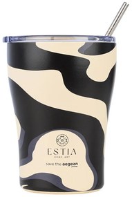Ποτήρι - Θερμός Με Καλαμάκι Bold Drift Save The Aegean 01-31794 350ml Beige-Black Estia