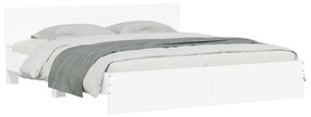 Πλαίσιο Κρεβατιού με Κεφαλάρι Λευκό 180x200 εκ. - Λευκό
