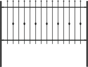 vidaXL Φράχτης με Σπίθες Μαύρο 200 x 150 cm