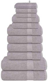 vidaXL Σετ Πετσετών 12 Τεμαχίων FROGN Γκρι 360 γρ./μ²