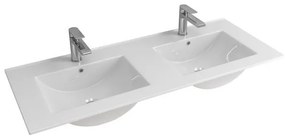 KARAG LT7506 Νιπτήρας Επίπλου Διπλός Λευκό Πορσελάνη