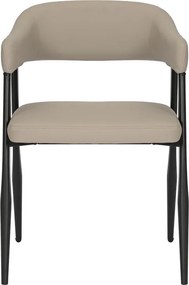 Πολυθρόνα Sezan pakoworld pu σε γκρι-μπεζ απόχρωση 56x55x78εκ