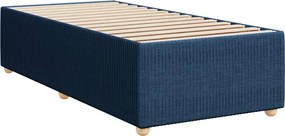 vidaXL Κρεβάτι Boxspring με Στρώμα Μπλε 90x200 εκ.Υφασμάτινο