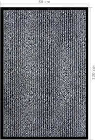vidaXL Πατάκι Εισόδου Ριγέ Γκρι 80 x 120 εκ.