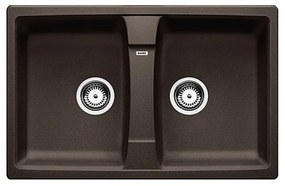Blanco Lexa 8 Coffee SILGRANIT™ PuraDur™ Γρανιτένιος Νεροχύτης Ένθετος με 2 Γούρνες 78x50cm