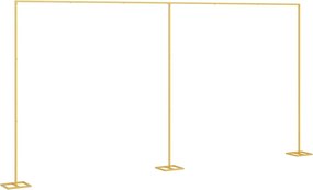 vidaXL Αψίδα Γάμου Χρυσό 657 x 35 x 300 εκ Ατσάλι