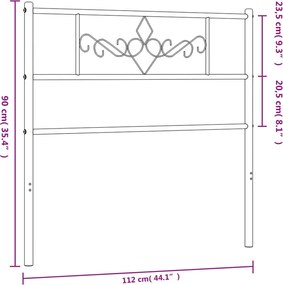 vidaXL Ανταλλακτικό κεφαλάρι Λευκό 107 εκ. Μεταλλικό