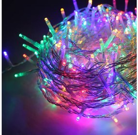 Λαμπάκια Σειρά 100 LED 5cm Πολύχρωμα Επεκτεινόμενα IP44 3μ Διάφανο Καλώδιο X081001021 ACA-X081001021-Διάφανο X081001021