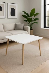 Τραπεζάκι Σαλονιού Λευκό LOPRO 60x60x47