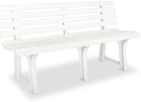 vidaXL Παγκάκι Κήπου Λευκό 145,5 εκ. Πλαστικό