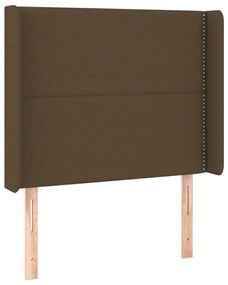 Κεφαλάρι με Πτερύγια Σκούρο Καφέ 83x16x118/128 εκ. Υφασμάτινο 3119417