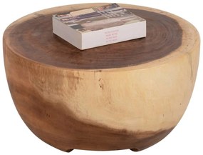 Τραπέζι Βοηθητικό Pompu HM9794 Φ58x33,5cm Από Μασίφ Ξύλο Suar Natural Ξύλο
