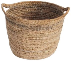 Καλάθι Από Φύλλο Μπανανιάς 00.06.61390 Φ29x18,5-19,5cm Ψάθινο Natural Ψάθα