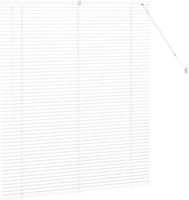 vidaXL Βενετσιάνικες Ρόδες Λευκό 130 x 115 εκ Αλουμίνιο