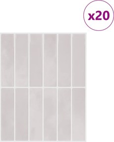 vidaXL Ορθογώνιο Πλακάκι 20 τεμ. Μπεζ 29 x 23 x 0,08 εκ