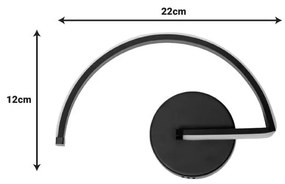 Φωτιστικό τοίχου-απλίκα Aplikato led μαύρο μέταλλο 22x12x22εκ 22x22x12 εκ.