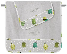 Πετσέτες Βρεφικές Monsters (Σετ 2τμχ) Lime Saint Clair Towels Set 70x130cm 100% Βαμβάκι