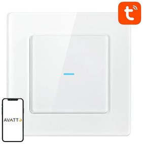 Avatto Έξυπνος Διακόπτης Χωνευτός WiFi N-TS10-W1 (1 κουμπί) TUYA (Λευκό)